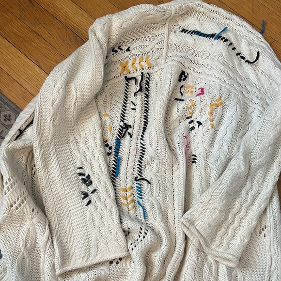 unique loose yarn cable knit sweater - Picture 4 of 4